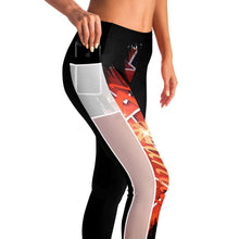 Load image into Gallery viewer, Womens Mesh Pocket Leggin Orange