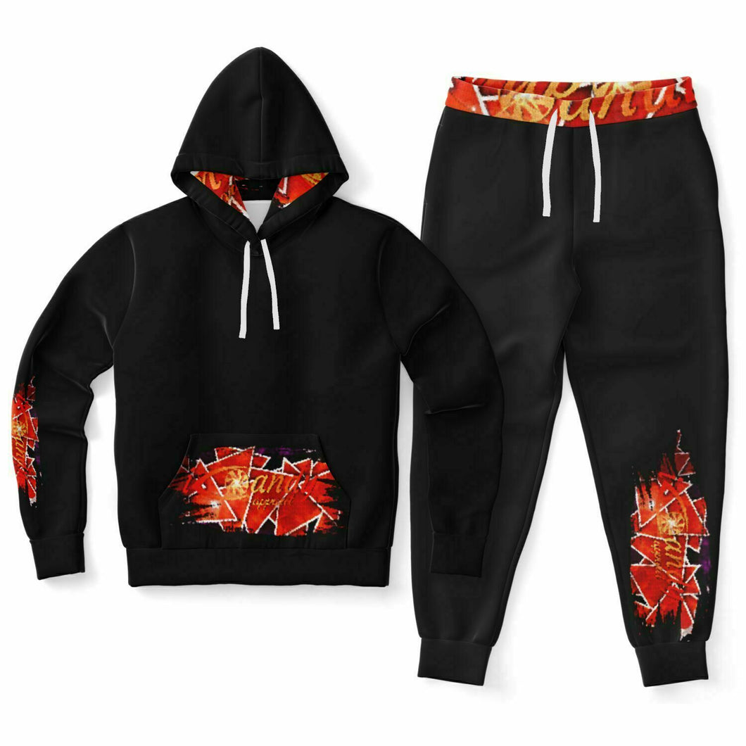Athletic Pullover Hoodie & Jogger Set