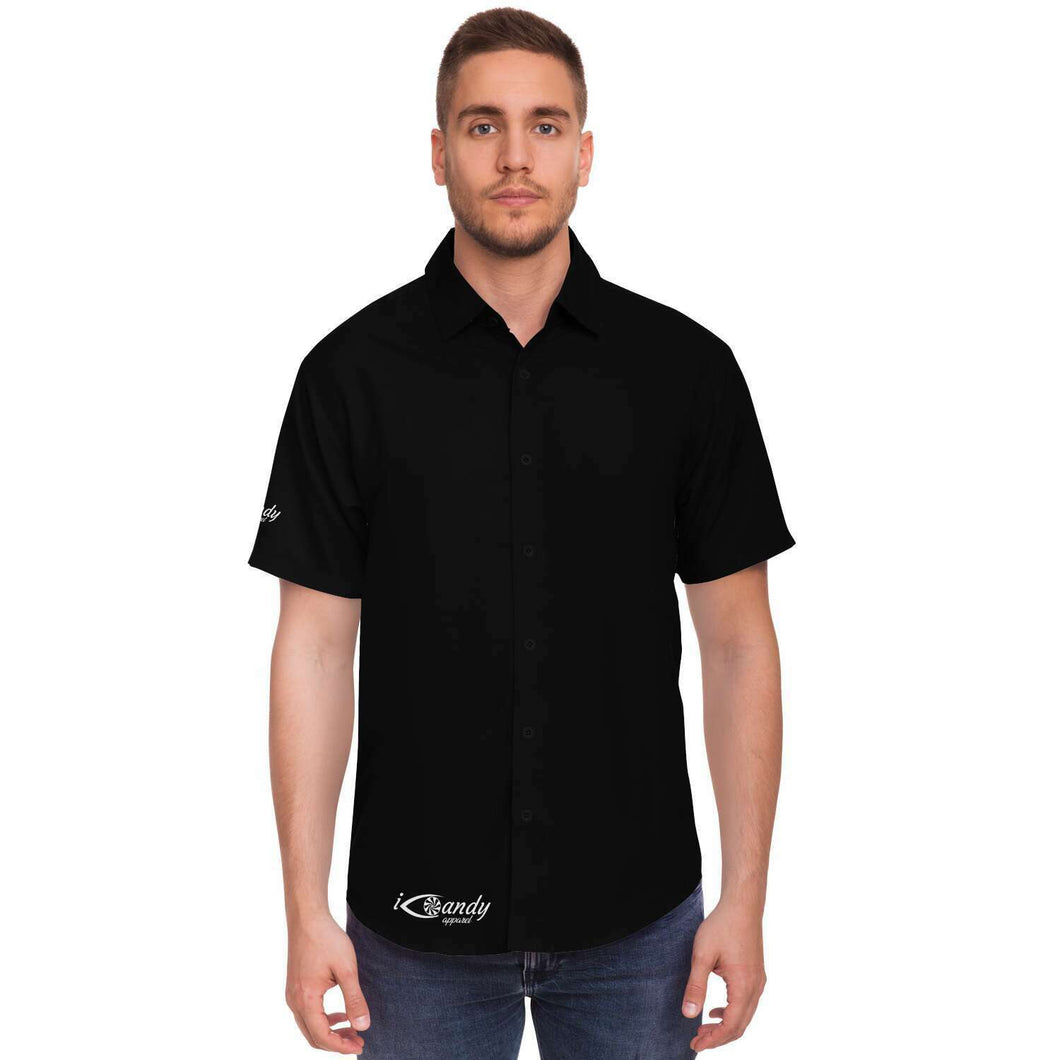 Mens short sleeve button down polo