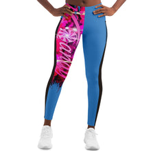 Load image into Gallery viewer, Women&#39;s Mesh Pocket Legging blue
