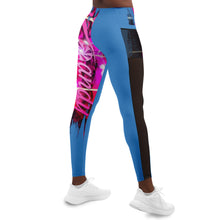 Load image into Gallery viewer, Women&#39;s Mesh Pocket Legging blue
